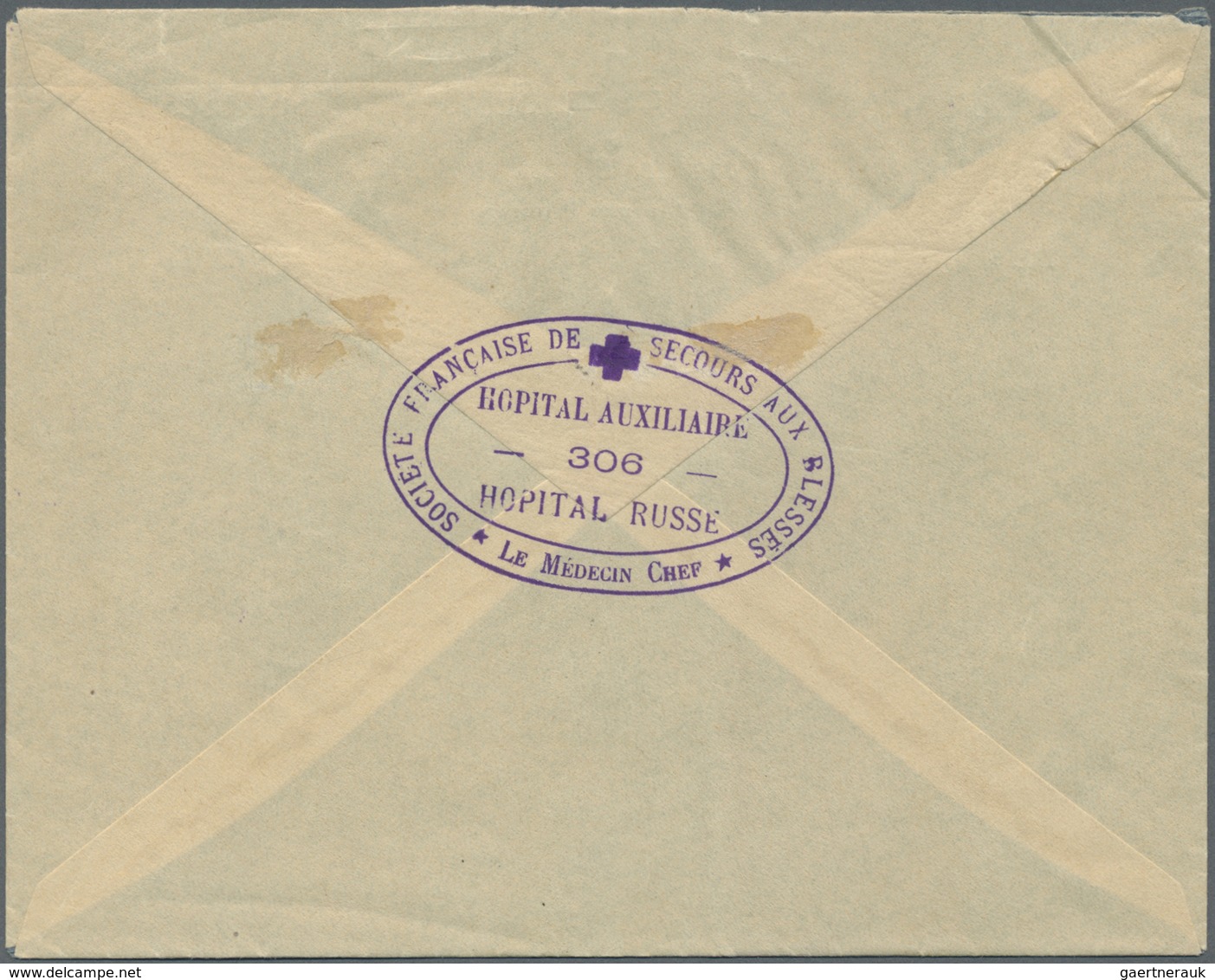 Br Thematik: Rotes Kreuz / Red Cross: 1915 – Russian Detachment In France. Stampless Envelope Headed 'S - Croix-Rouge
