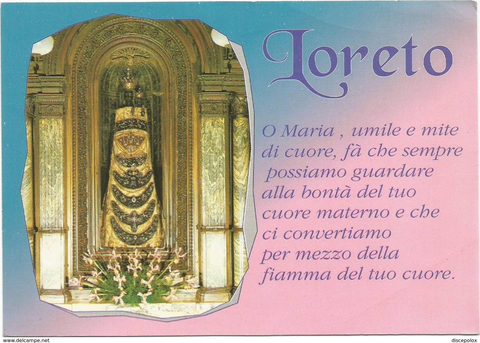 V1584 Loreto (Ancona) - Madonna Nera - Preghiera A Vergine Maria - Cristianesimo / Non Viaggiata - Virgen Mary & Madonnas