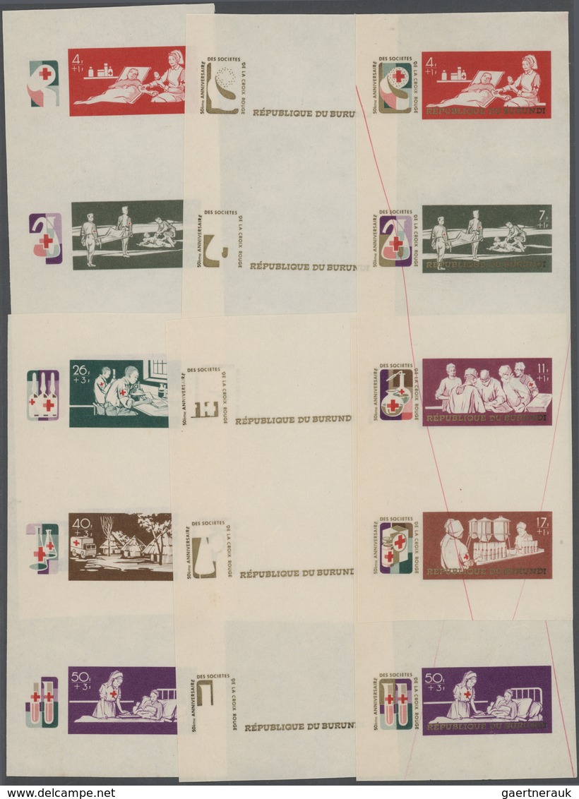 ** Thematik: Rotes Kreuz / Red Cross: 1969, 50th ANNIVERSARY LEAGUE OF RED CROSS SOCIETIES - 14 Items; - Red Cross