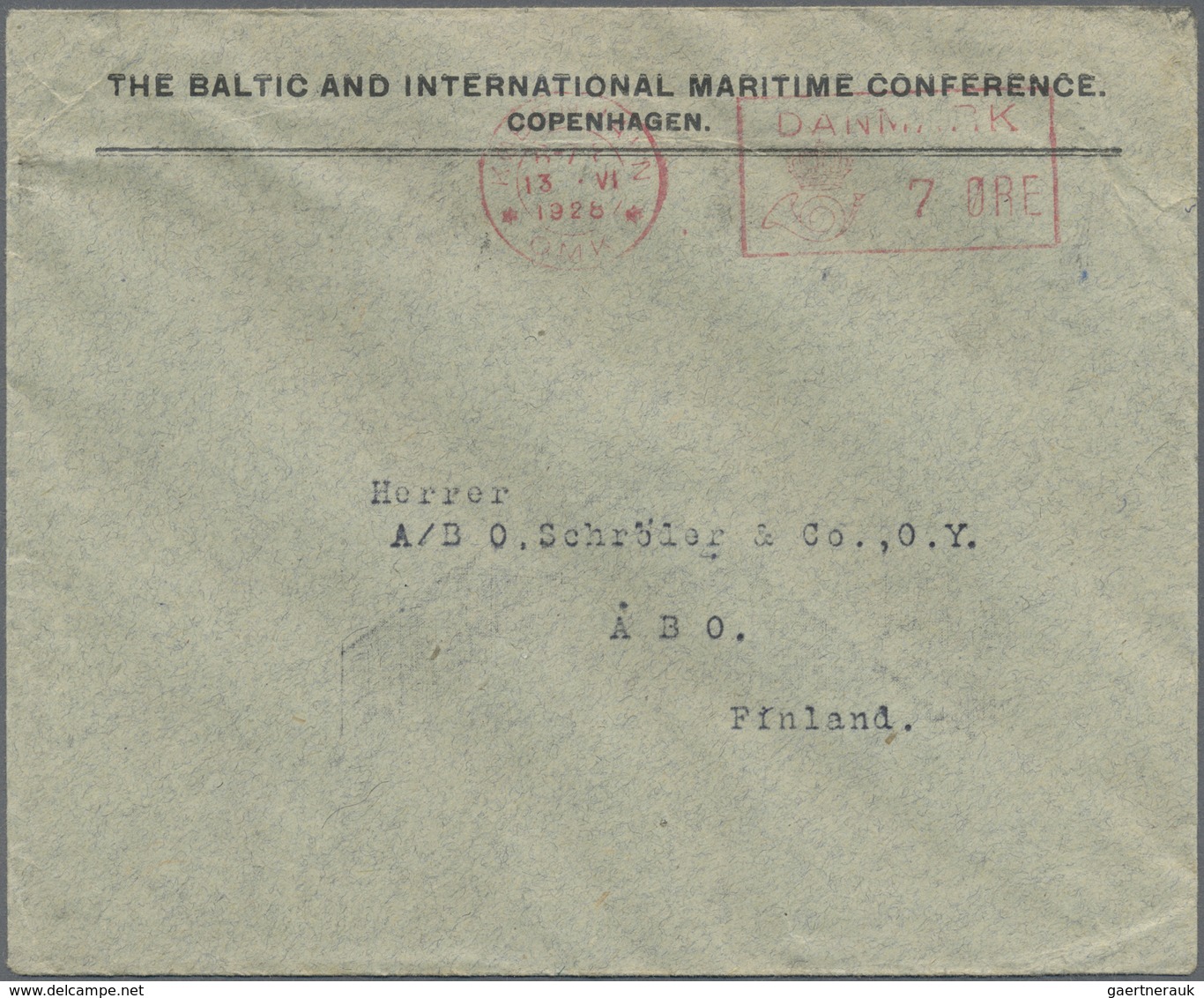 Br Thematik: Schiffe / Ships: 1928, "The Baltic And International Maritime Conference. Copenhagen", Vor - Boten