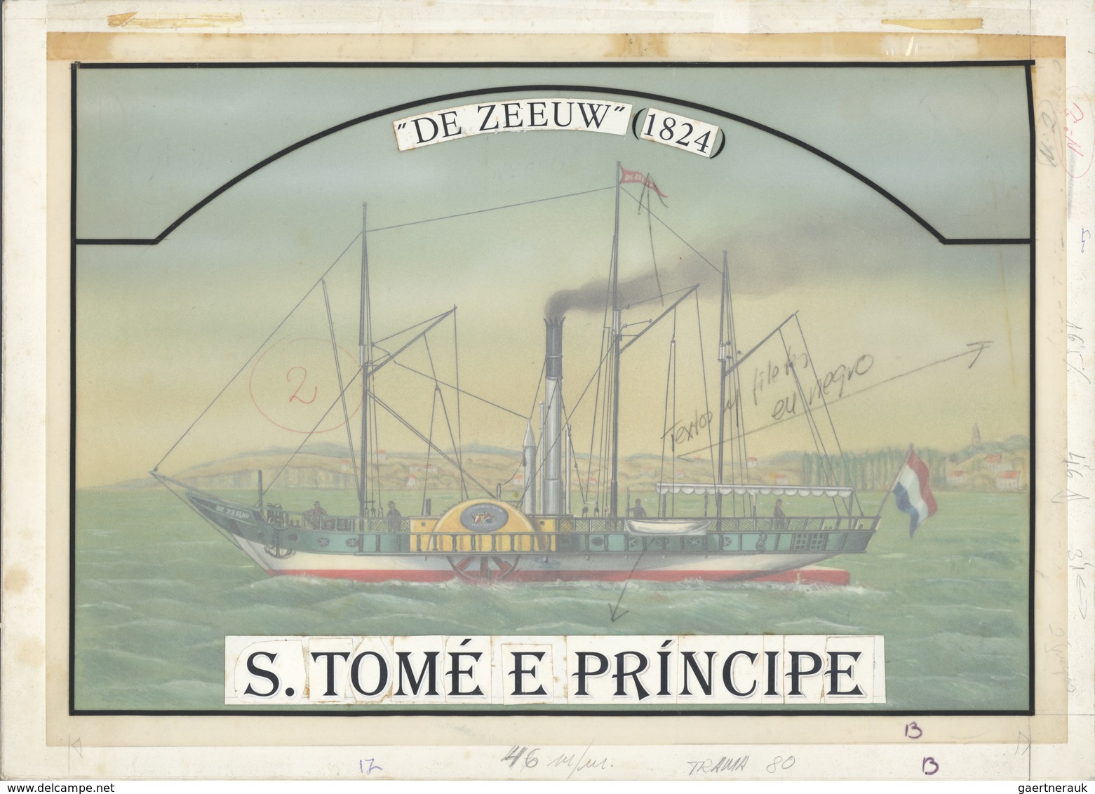 Thematik: Schiffe / Ships: 1984, St. Thomas And Prince Islands. Lot Of 3 Artworks For The Issue INTL - Boten