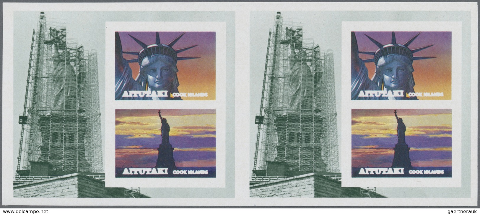 ** Thematik: Sehenswürdigkeiten-Freiheitsstatue / Sights- Statue Of Liberty: 1986, AITUTAKI: 100 Years - Andere & Zonder Classificatie