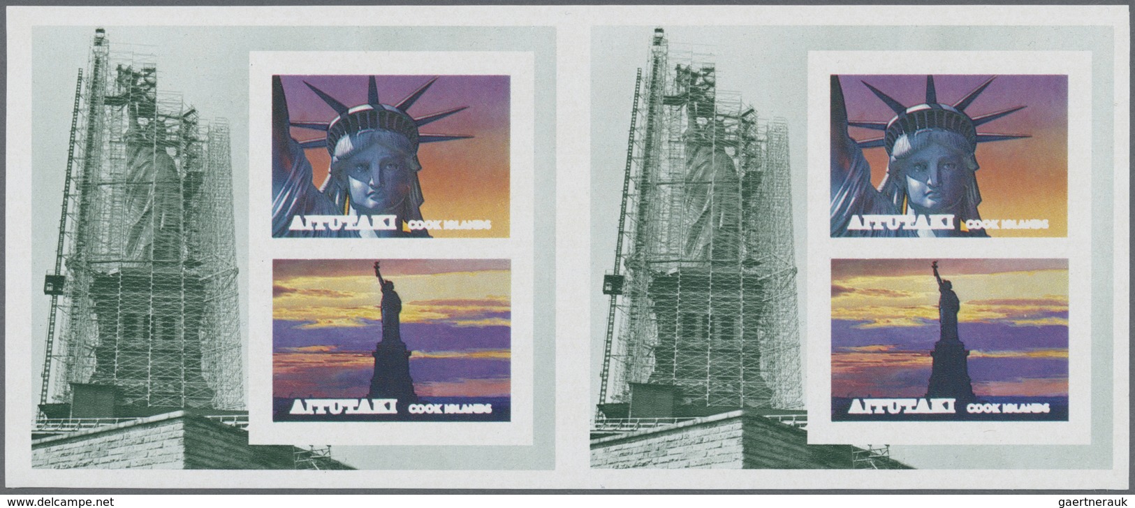 ** Thematik: Sehenswürdigkeiten-Freiheitsstatue / Sights- Statue Of Liberty: 1986, AITUTAKI: 100 Years - Autres & Non Classés
