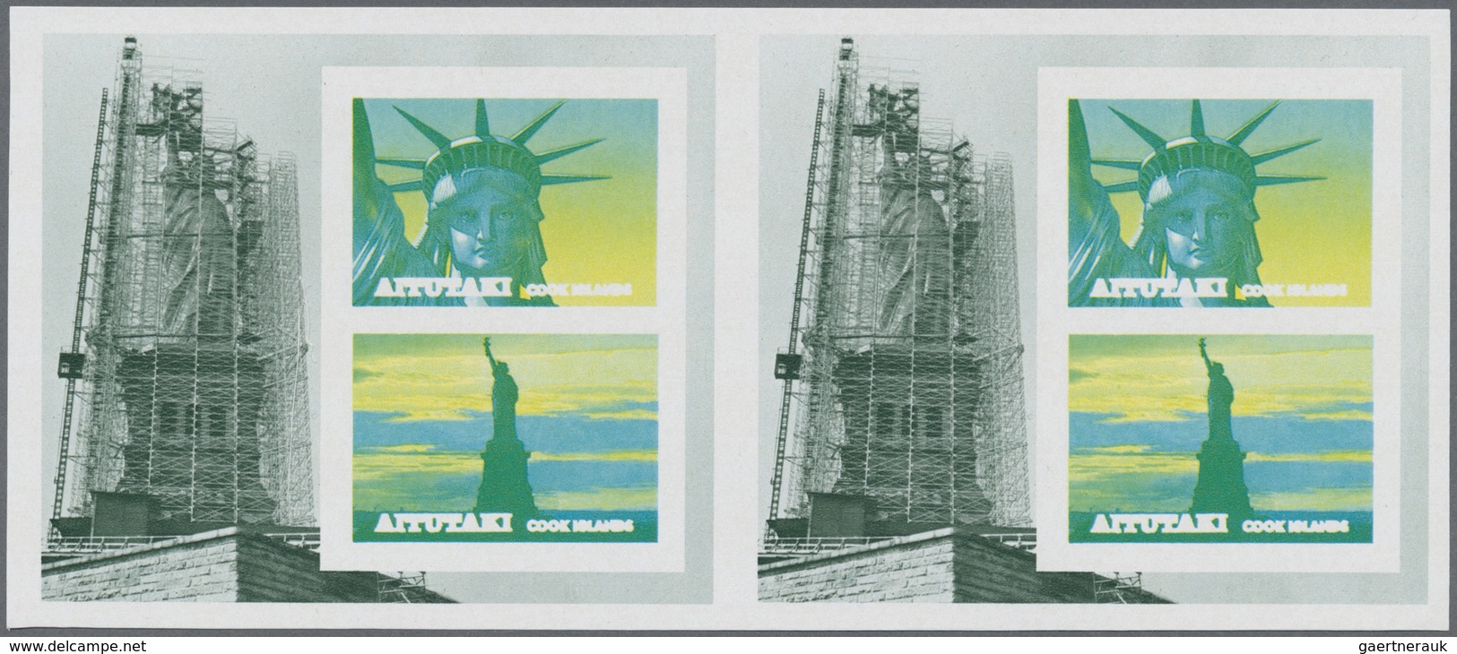 ** Thematik: Sehenswürdigkeiten-Freiheitsstatue / Sights- Statue Of Liberty: 1986, AITUTAKI: 100 Years - Autres & Non Classés