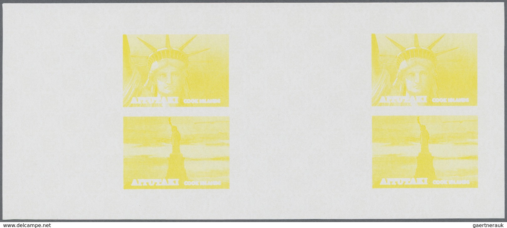 ** Thematik: Sehenswürdigkeiten-Freiheitsstatue / sights- statue of liberty: 1986, AITUTAKI: 100 years