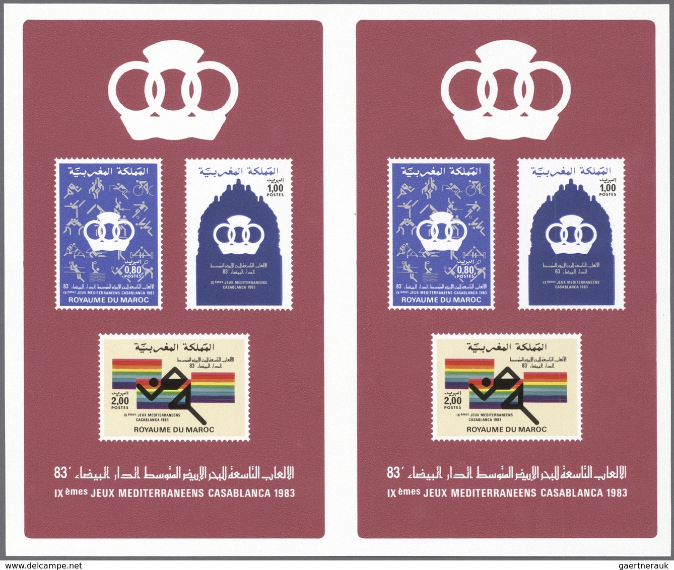 ** Thematik: Sport / Sport: 1983, MAROKKO: Mediterranean Games In Casablanca Pair Of Miniature Sheets I - Altri & Non Classificati