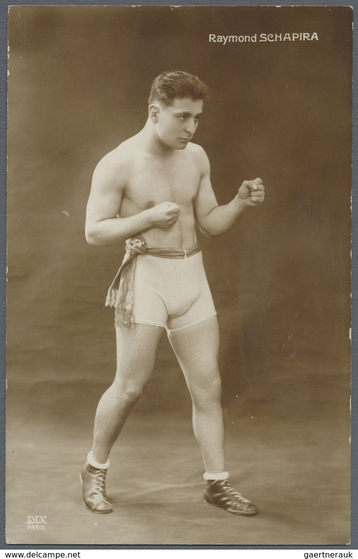 Br Thematik: Sport-Boxen / Sport-boxing: 1920/1930 (ca.), 11 Verschiedene Fotokarten, Meist Frz. Boxer, - Boxe