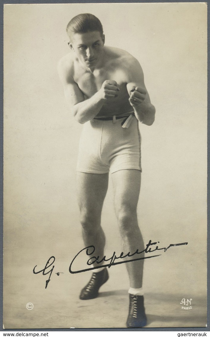 Br Thematik: Sport-Boxen / sport-boxing: 1920/1930 (ca.), 11 verschiedene Fotokarten, meist frz. Boxer,