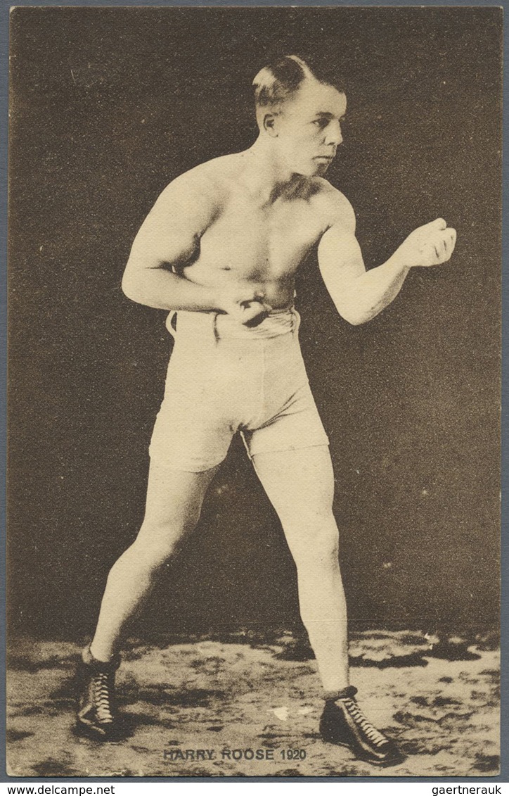 Br Thematik: Sport-Boxen / sport-boxing: 1920/1930 (ca.), 11 verschiedene Fotokarten, meist frz. Boxer,