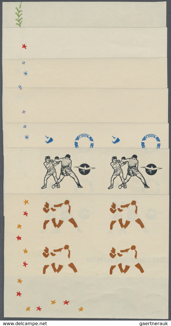 ** Thematik: Sport-Boxen / Sport-boxing: 1967, Cook Islands. Imperforate Progressive Proof (14 Phases) - Boksen