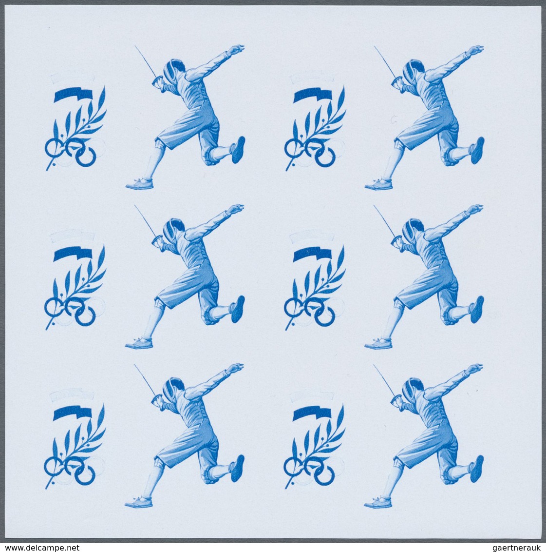 ** Thematik: Sport-Fechten / Sport-fencing: 1971, AJMAN: Summer Olympics Montreal 1976 Airmail Stamp 5r - Schermen