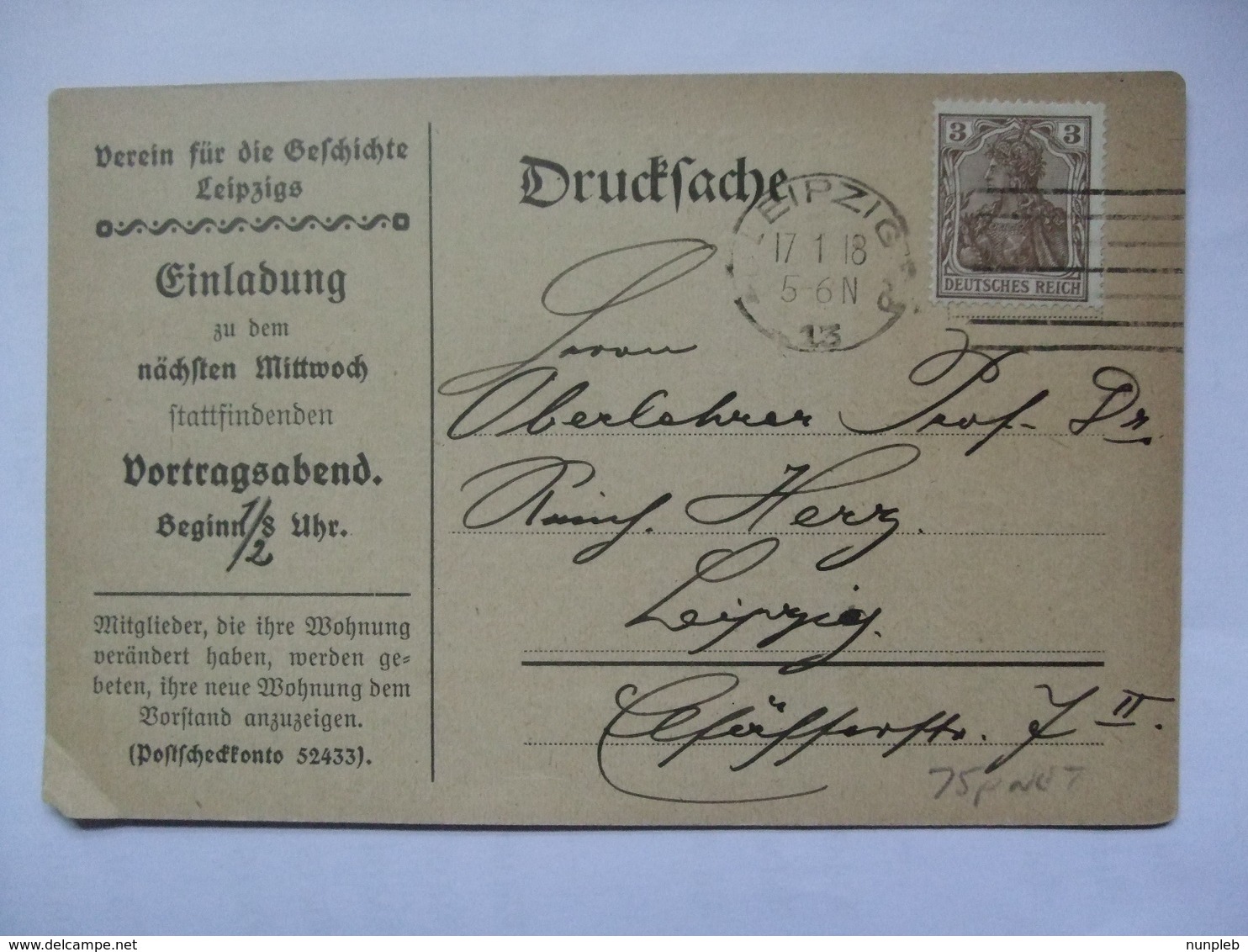 GERMANY - 1920 Leipzig - `Verein Fur Die Cefchichte Leipzig` - Briefe U. Dokumente