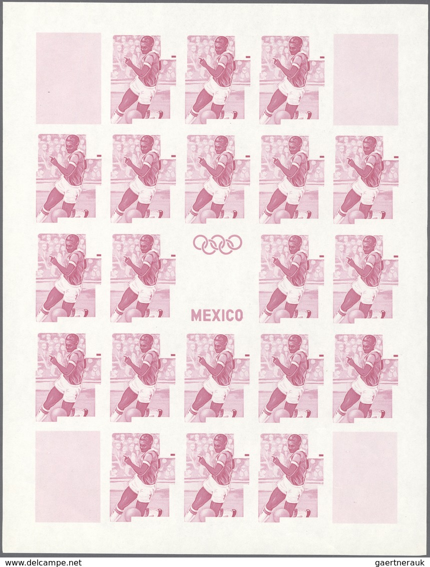 ** Thematik: Sport-Fußball / sport-soccer, football: 1968, BURUNDI: Olympic Summer Games Mexico 4fr. 'F