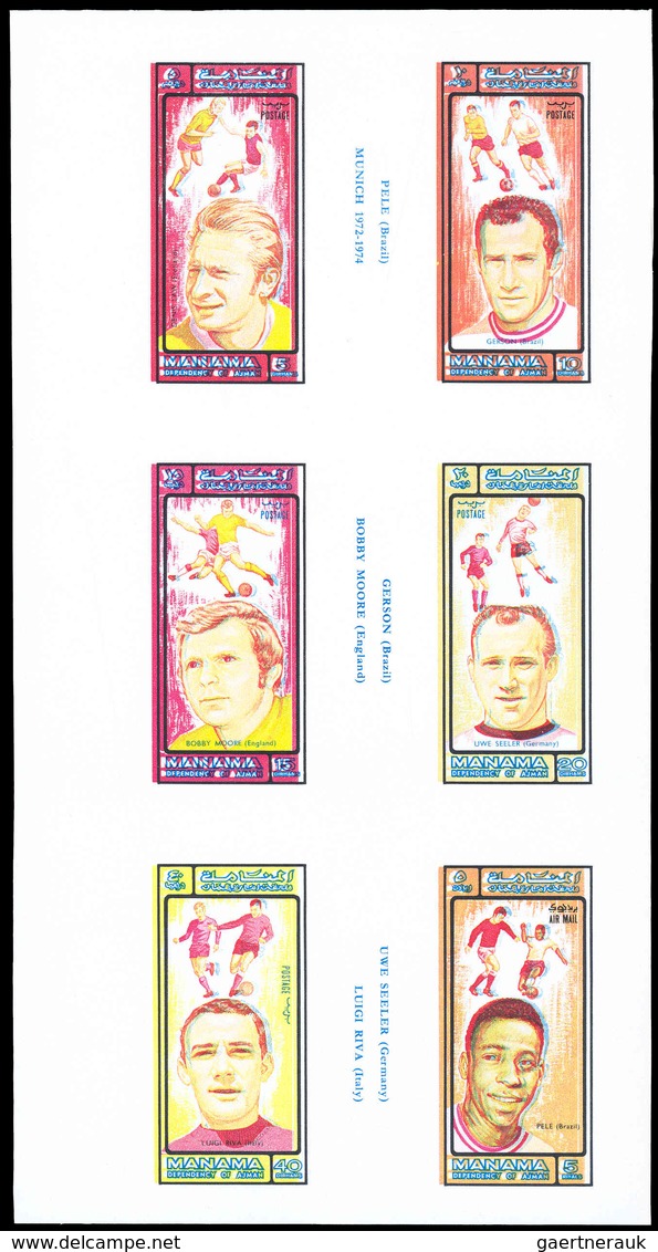 ** Thematik: Sport-Fußball / Sport-soccer, Football: 1972, Manama: FAMOUS FOOTBALLER - 9 Items; Collect - Autres & Non Classés