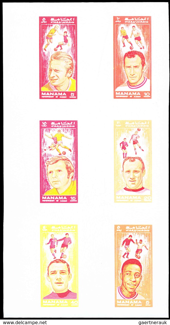 ** Thematik: Sport-Fußball / sport-soccer, football: 1972, Manama: FAMOUS FOOTBALLER - 9 items; collect