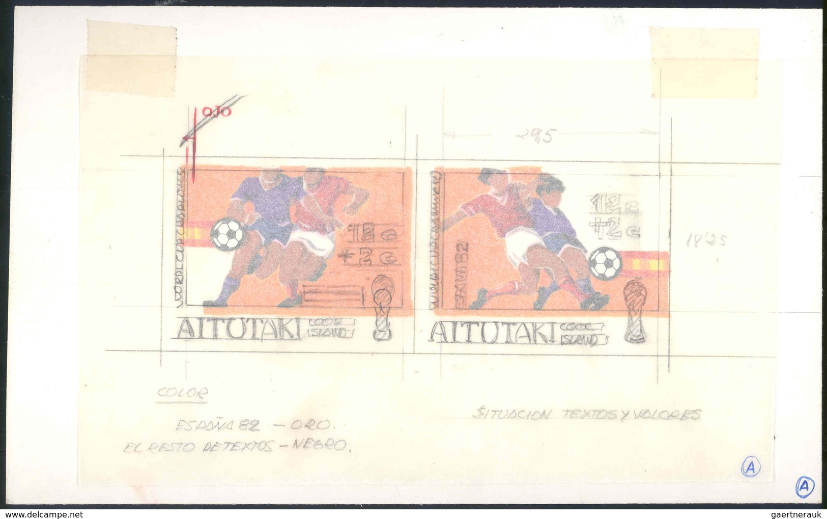 Thematik: Sport-Fußball / Sport-soccer, Football: 1981, Aitutaki: WORLD CUP - SPAIN'82, Final Drawin - Autres & Non Classés