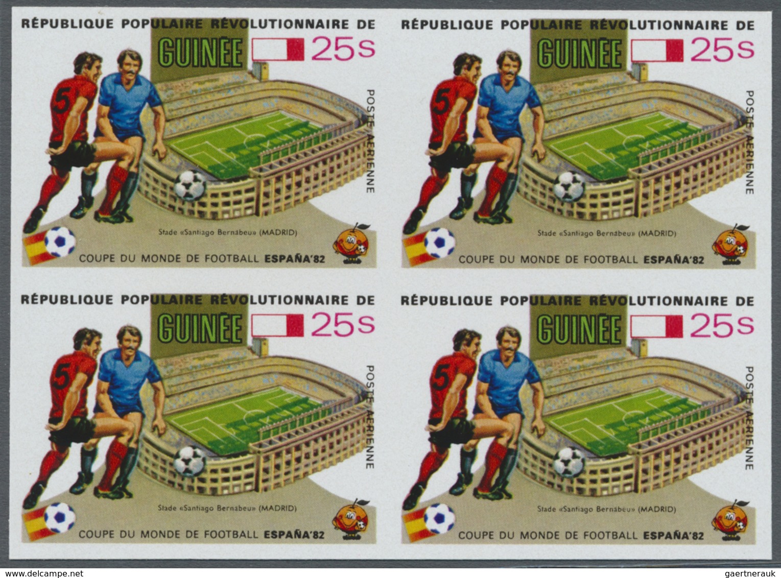 ** Thematik: Sport-Fußball / Sport-soccer, Football: 1982, SOCCER WORLD CUP SPAIN '82 - 7 Items; Guinea - Andere & Zonder Classificatie