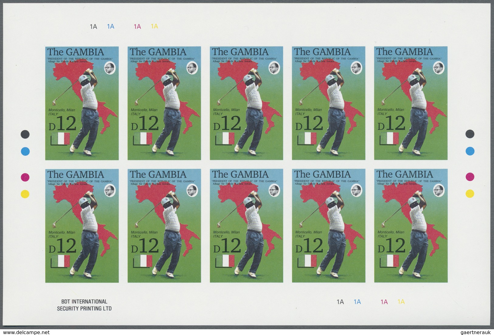 ** Thematik: Sport-Golf / Sport-golf: 1992, GAMBIA: Open Golf Championship Complete Set Of Eight Values - Golf