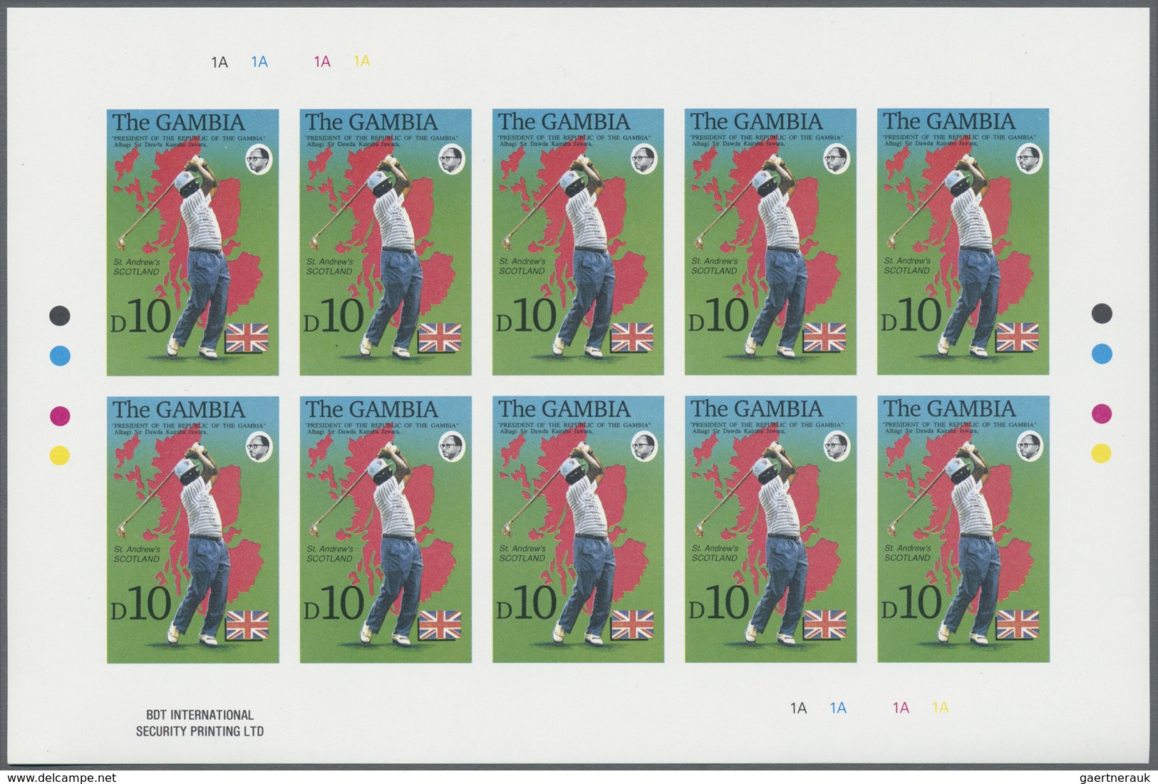 ** Thematik: Sport-Golf / Sport-golf: 1992, GAMBIA: Open Golf Championship Complete Set Of Eight Values - Golf