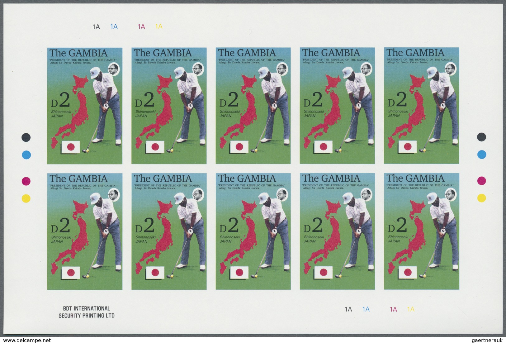 ** Thematik: Sport-Golf / Sport-golf: 1992, GAMBIA: Open Golf Championship Complete Set Of Eight Values - Golf