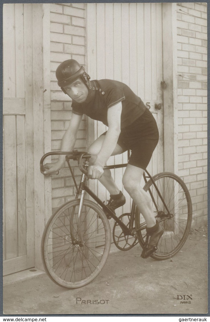 Br Thematik: Sport-Radsport / sport-cycling: 1909/1928, 12 verschiedene, ungebrauchte Fotokarten mit me
