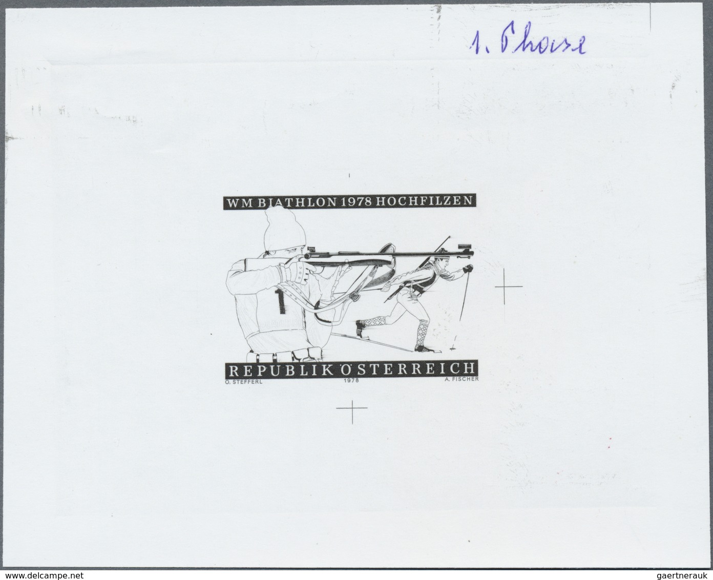 (*) Thematik: Sport-Wintersport / Sport-winter Sports: 1978, Austria. Proof In Black (marked As 1th Phas - Winter (Varia)