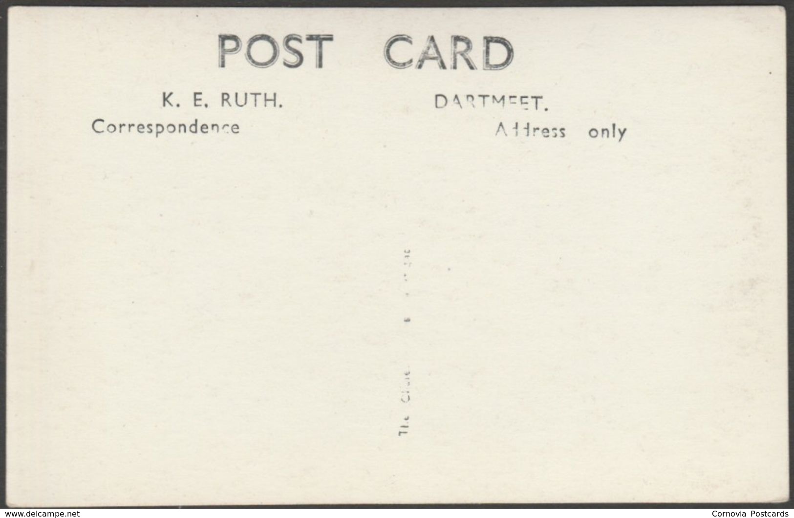 Dartmeet, Dartmoor, Devon, C.1950 - KE Ruth RP Postcard - Dartmoor