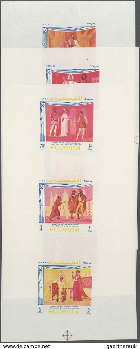 ** Thematik: Theater / Theater: 1969, FUJEIRA: Scenes From Skaespeare's Play Complete Set Of Nine Stamp - Theater