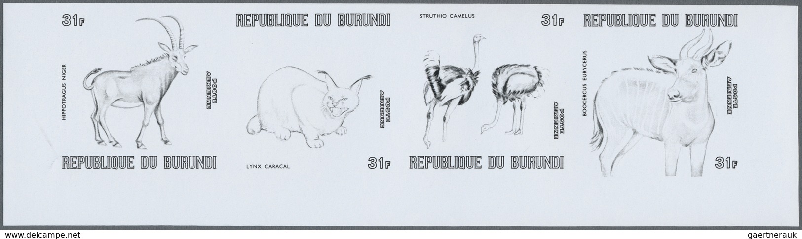 ** Thematik: Tiere- Exotische Tiere / Animals-exotic Animals: 1971, African Animals - 6 Items; Burundi, - Autres & Non Classés