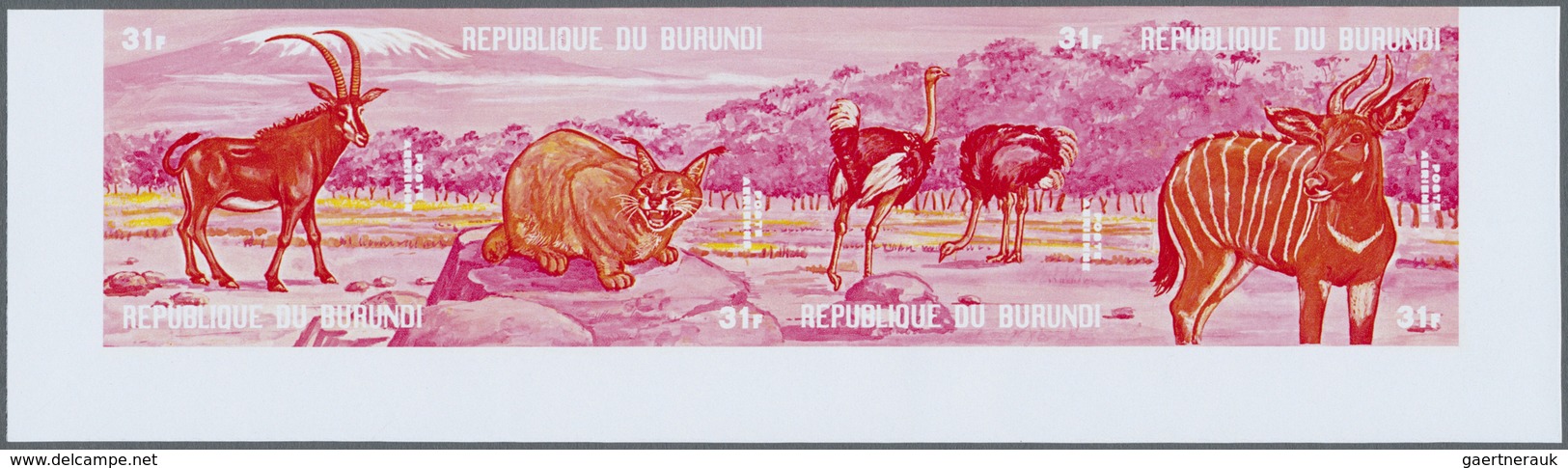 ** Thematik: Tiere- exotische Tiere / animals-exotic animals: 1971, African Animals - 6 items; Burundi,