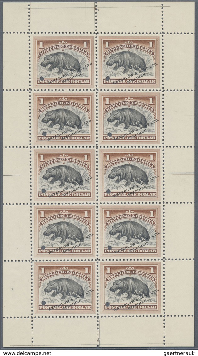 (*) Thematik: Tiere, Fauna / Animals, Fauna: 1892, Liberia. Miniature Sheet Of 10 For $1 Stamp Showing " - Autres & Non Classés