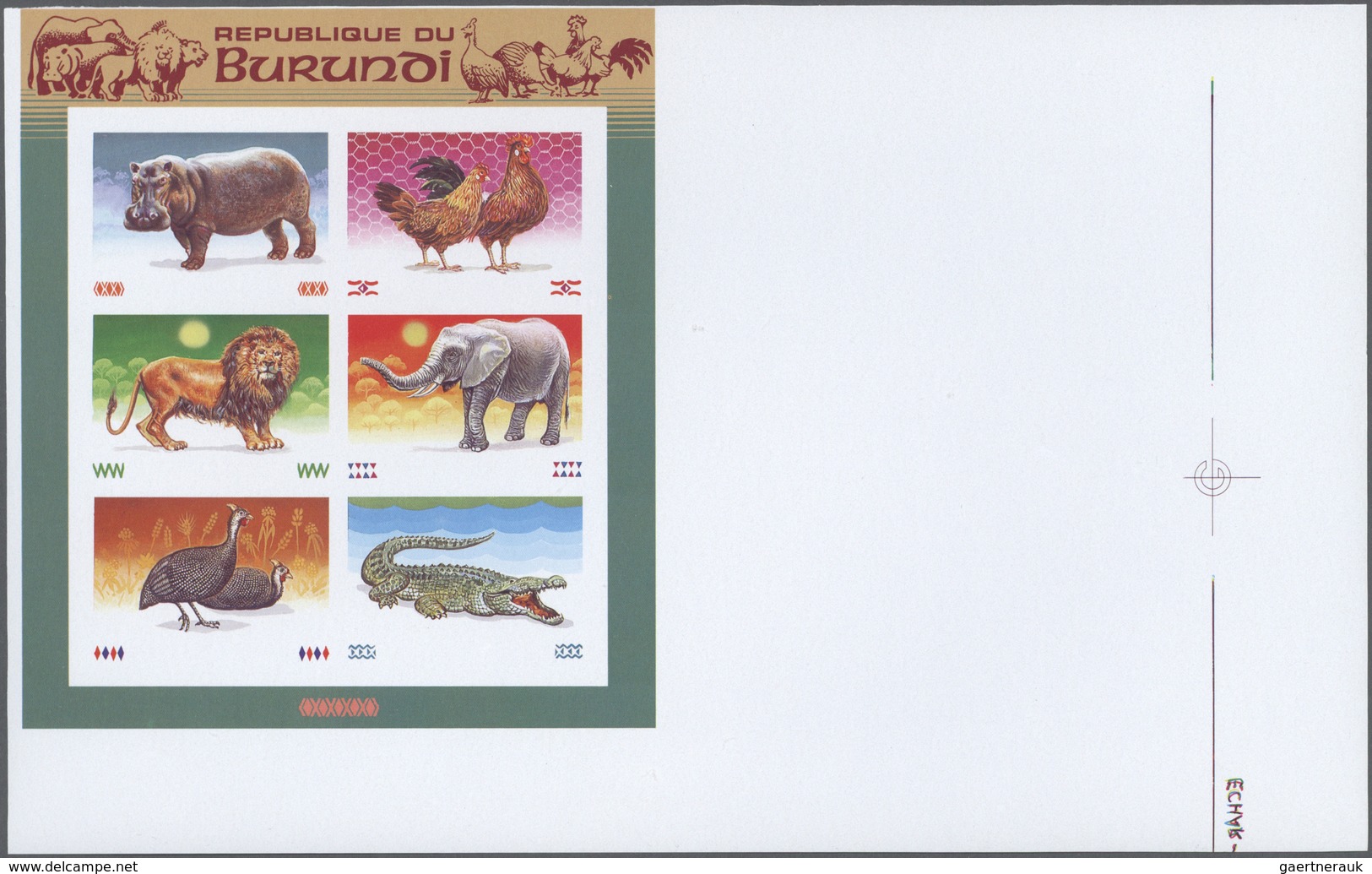 ** Thematik: Tiere, Fauna / Animals, Fauna: 1991, BURUNDI: Animals Miniature Sheet With Six Stamps Incl - Autres & Non Classés