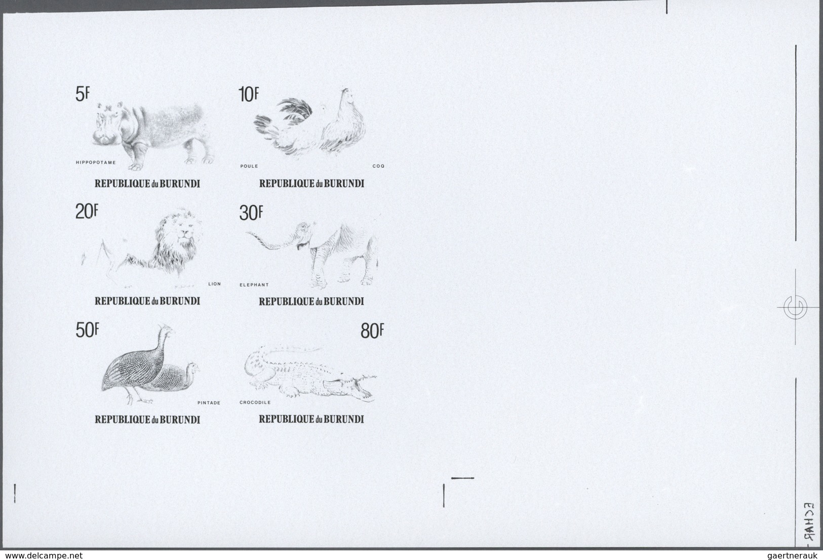 ** Thematik: Tiere, Fauna / Animals, Fauna: 1991, BURUNDI: Animals Miniature Sheet With Six Stamps Incl - Autres & Non Classés