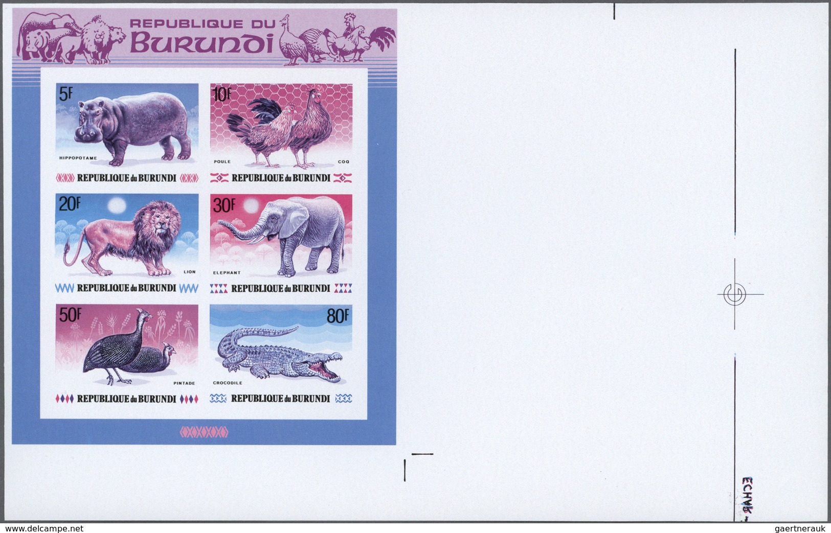 ** Thematik: Tiere, Fauna / Animals, Fauna: 1991, BURUNDI: Animals Miniature Sheet With Six Stamps Incl - Andere & Zonder Classificatie
