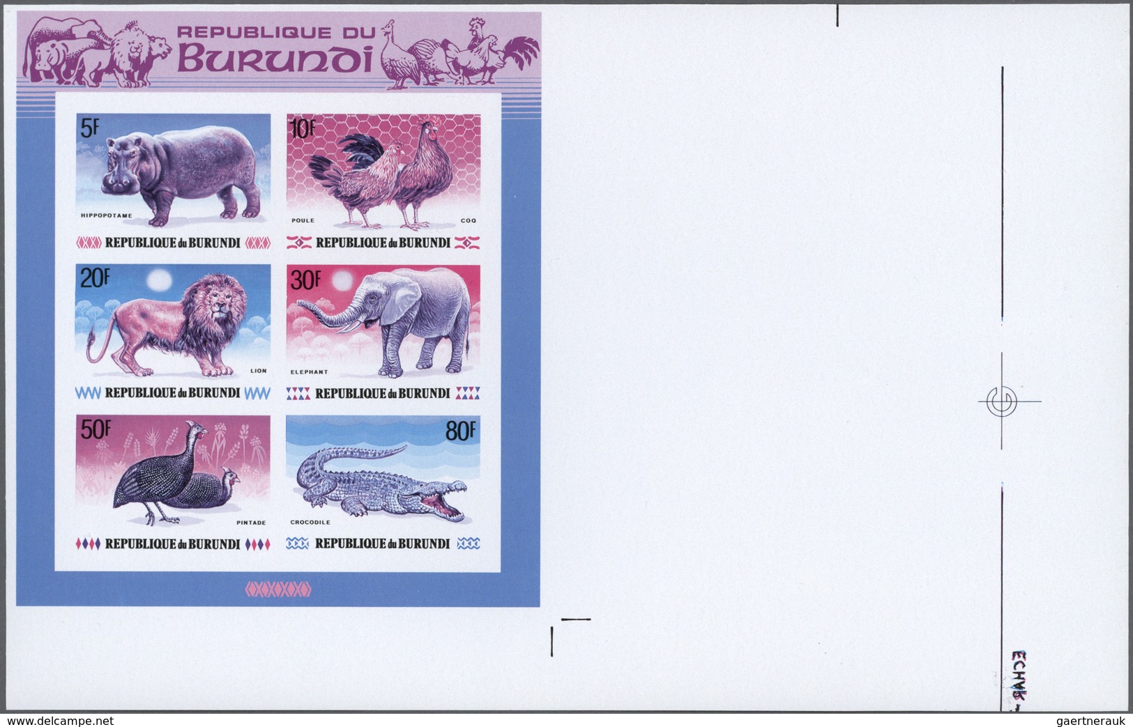 ** Thematik: Tiere, Fauna / Animals, Fauna: 1991, BURUNDI: Animals Miniature Sheet With Six Stamps Incl - Autres & Non Classés