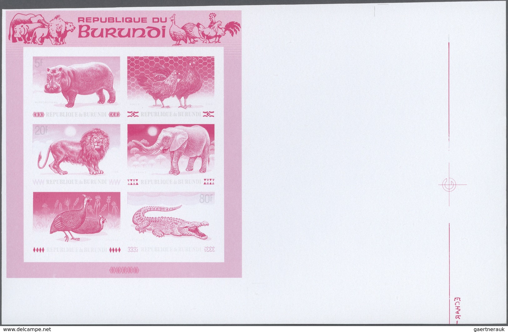 ** Thematik: Tiere, Fauna / Animals, Fauna: 1991, BURUNDI: Animals Miniature Sheet With Six Stamps Incl - Andere & Zonder Classificatie