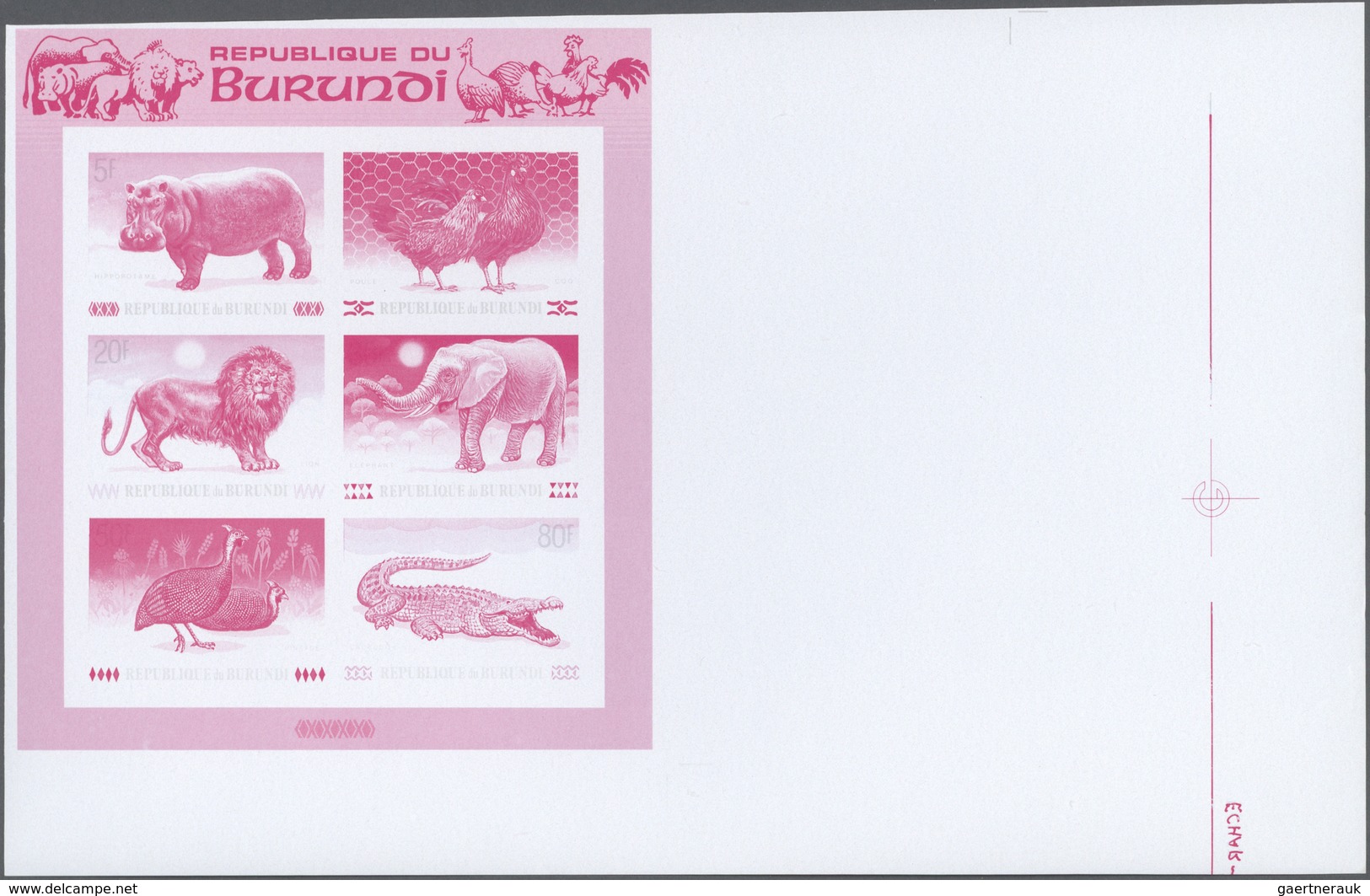 ** Thematik: Tiere, Fauna / Animals, Fauna: 1991, BURUNDI: Animals Miniature Sheet With Six Stamps Incl - Autres & Non Classés
