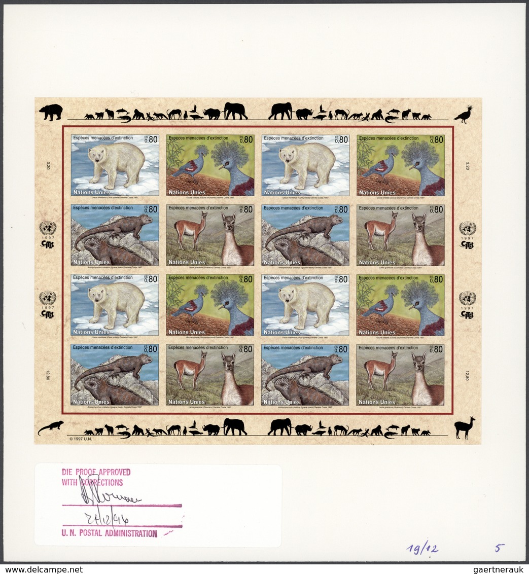 Thematik: Tiere, Fauna / Animals, Fauna: 1997, UN Geneva. Imperforate Proof For The Miniature Sheet - Autres & Non Classés