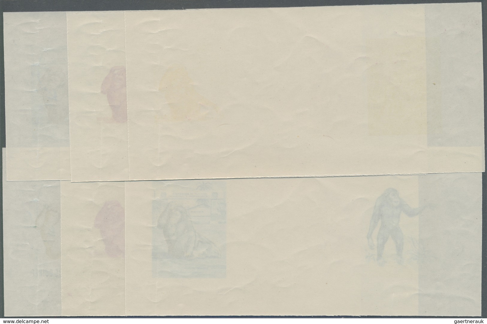 ** Thematik: Tiere-Affen / Animals-monkeys: 1969, GUINEA: Chimpanzee 'Tarzan' Complete Set Of Four Valu - Apen