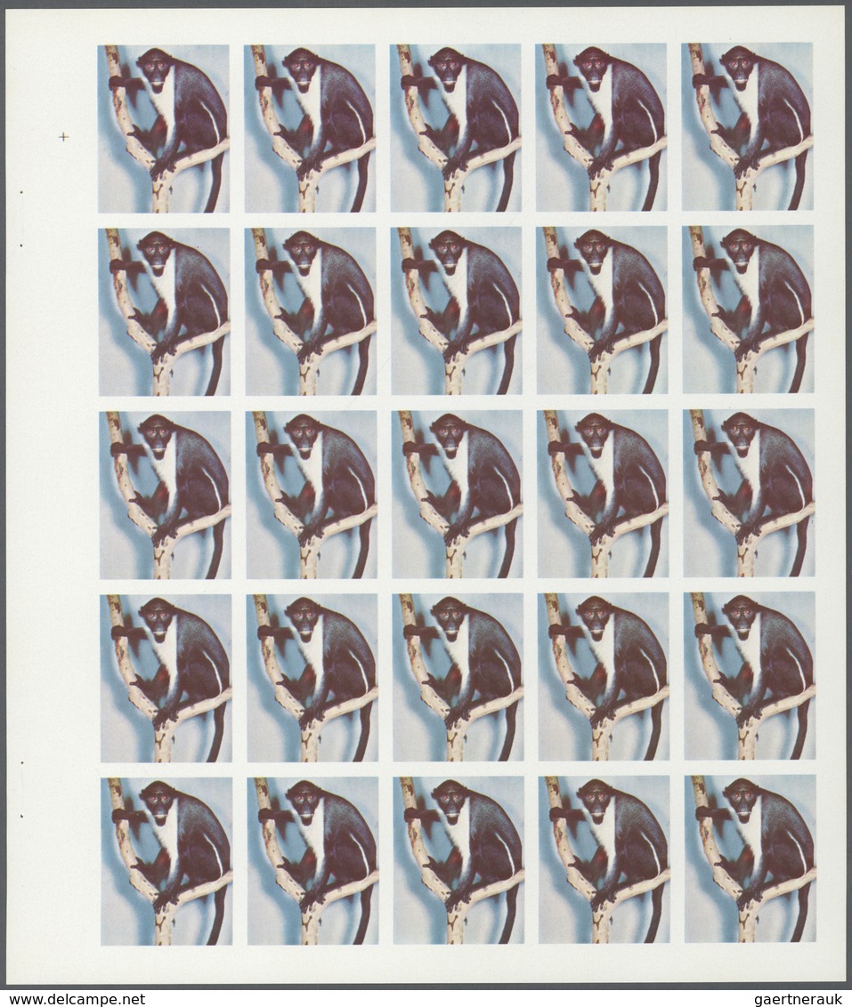 ** Thematik: Tiere-Affen / Animals-monkeys: 1972. Sharjah. Progressive Proof (5 Phases) In Complete She - Singes