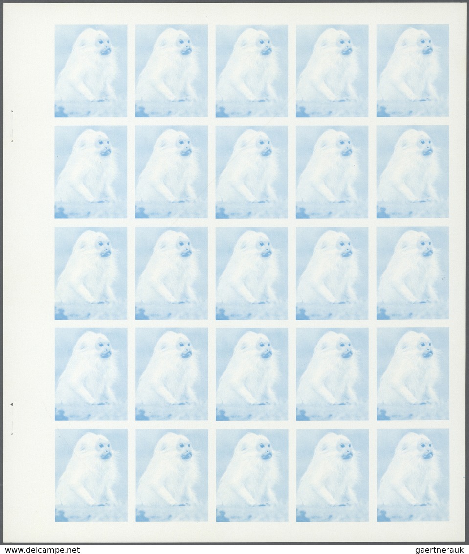 ** Thematik: Tiere-Affen / Animals-monkeys: 1972. Sharjah. Progressive Proof (5 Phases) In Complete She - Apen