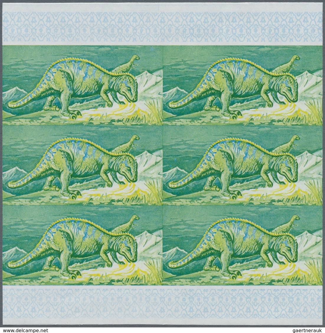 ** Thematik: Tiere-Dinosaurier / Animals-dinosaur: 1968, FUJEIRA: Prehistoric Animals 1.50r. 'Allosauru - Préhistoriques