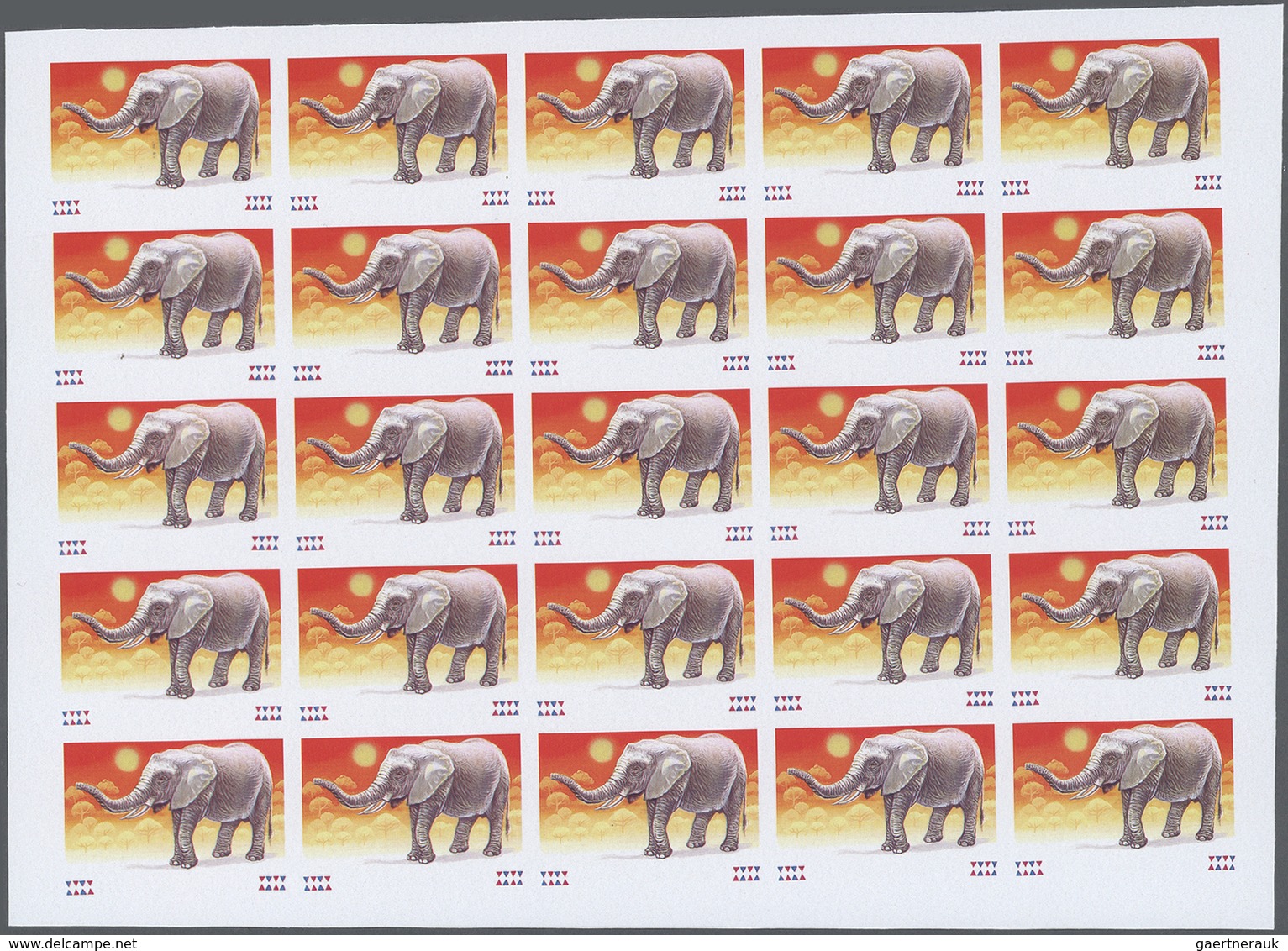 ** Thematik: Tiere-Elefanten / Animals Elephants: 1991, Burundi. Imperforate Progressive Proof (2 Phase - Elephants