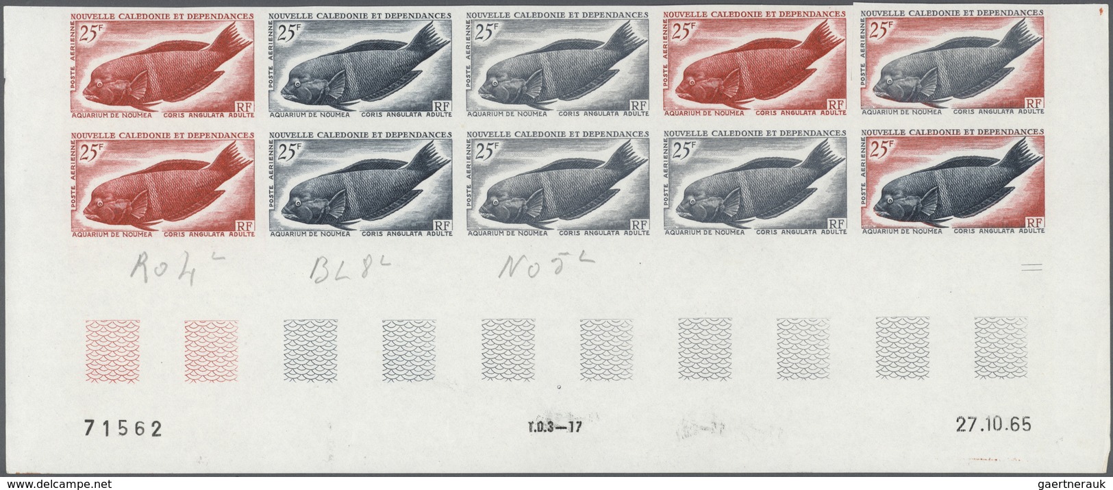 ** Thematik: Tiere-Fische / Animals-fishes: 1965, Nouvelle Caledonie: Fishes Complete Issue In 2x Five - Fische