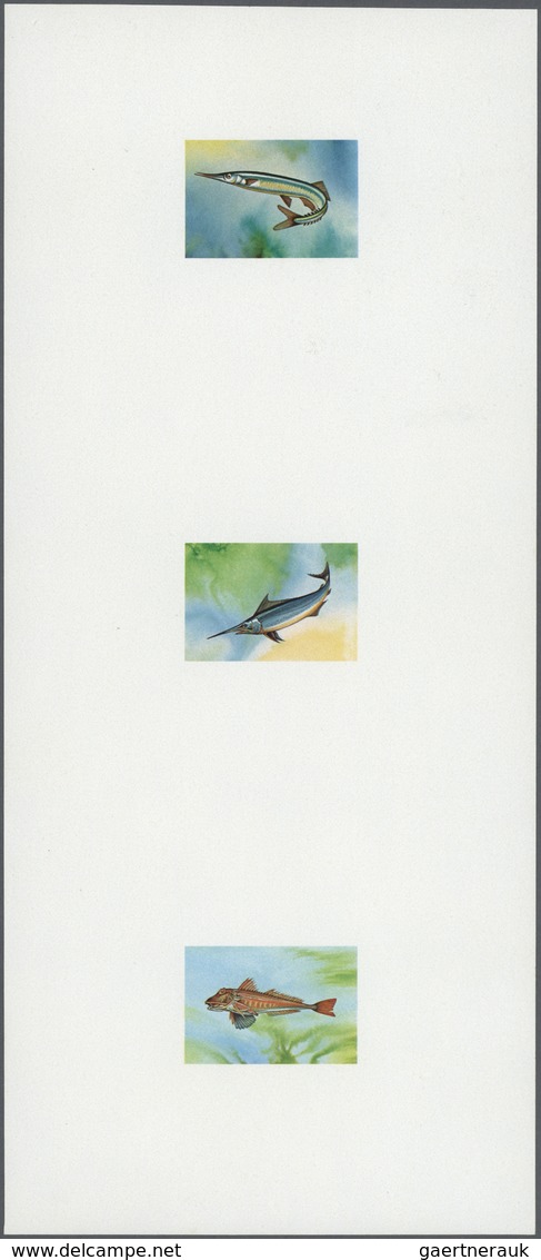 ** Thematik: Tiere-Fische / Animals-fishes: 1979, Mauritania - 6 Items; Collective, Progressive Plate P - Vissen