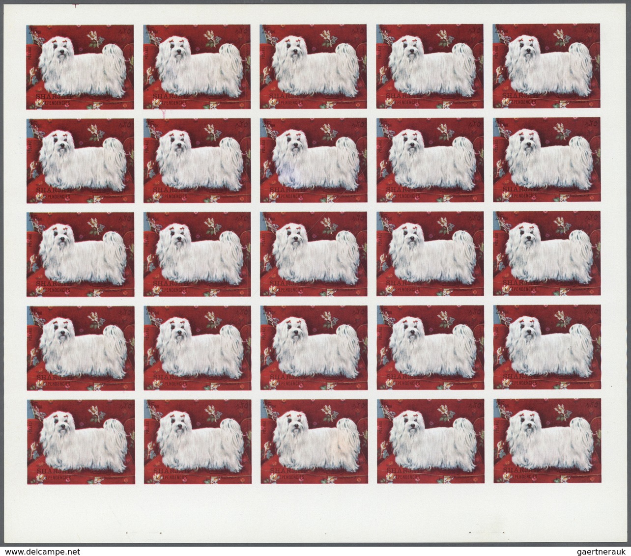 ** Thematik: Tiere-Hunde / Animals-dogs: 1972. Sharjah. Progressive Proof (6 Phases) In Complete Sheets - Dogs