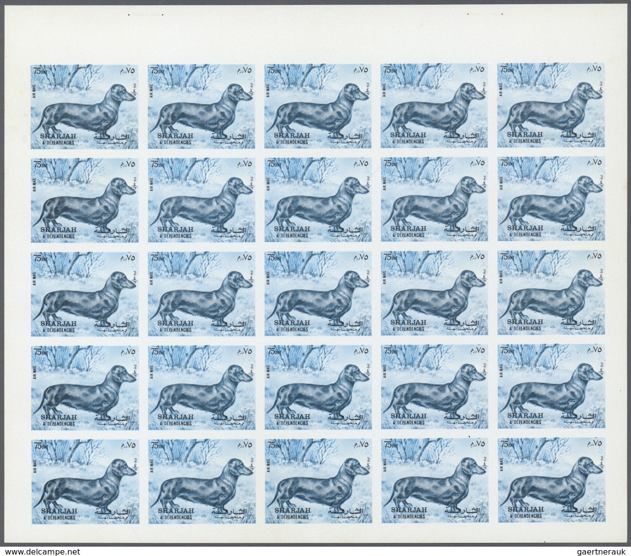 ** Thematik: Tiere-Hunde / Animals-dogs: 1972. Sharjah. Progressive Proof (6 Phases) In Complete Sheets - Honden