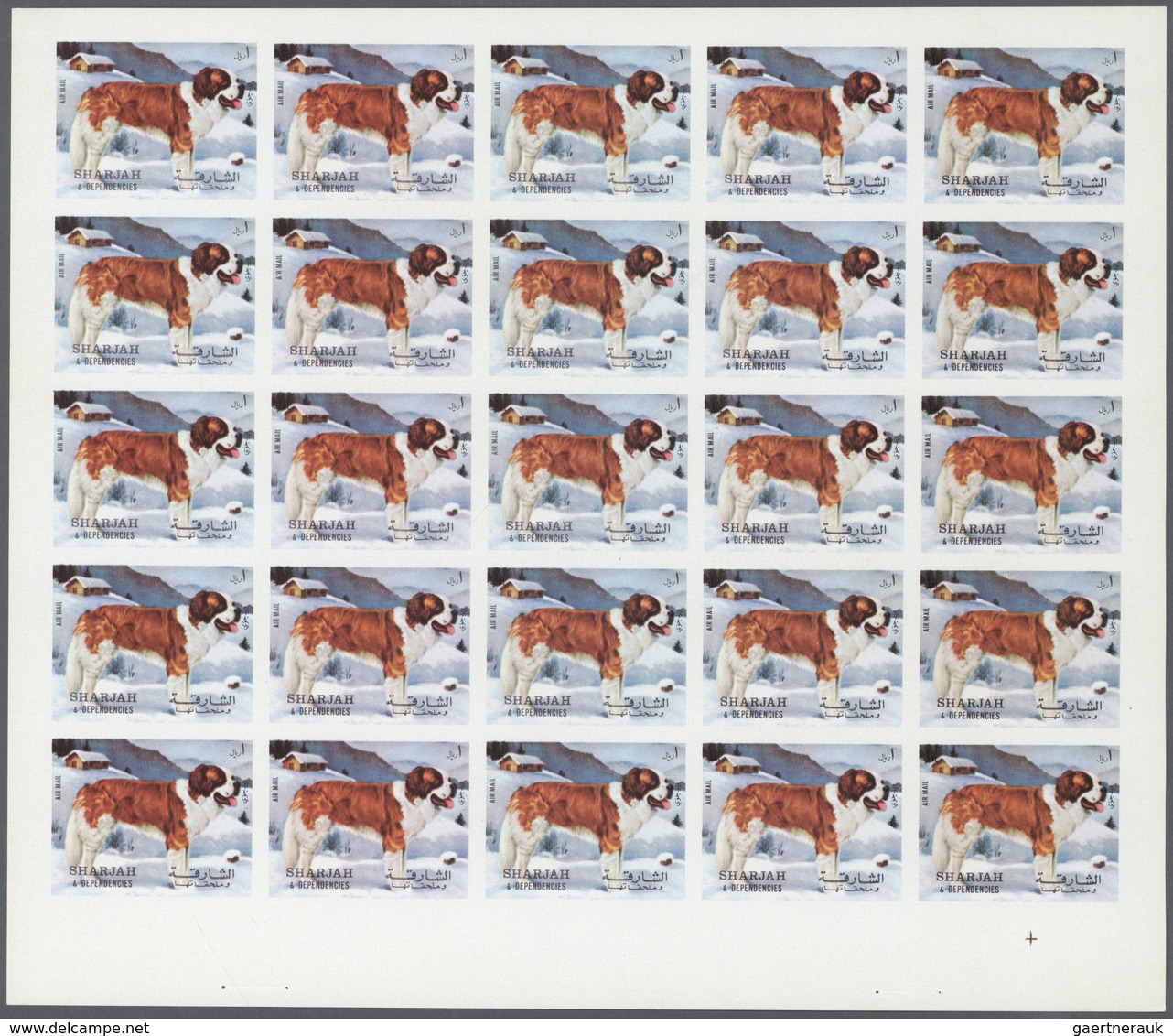 ** Thematik: Tiere-Hunde / Animals-dogs: 1972. Sharjah. Progressive Proof (5 Phases) In Complete Sheets - Honden