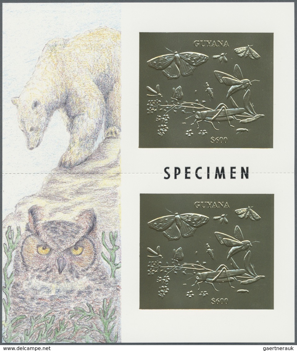 ** Thematik: Tiere-Insekten / Animals-insects: 1994, Fauna GOLD And SILVER Miniature Sheets Set Of Four - Altri & Non Classificati