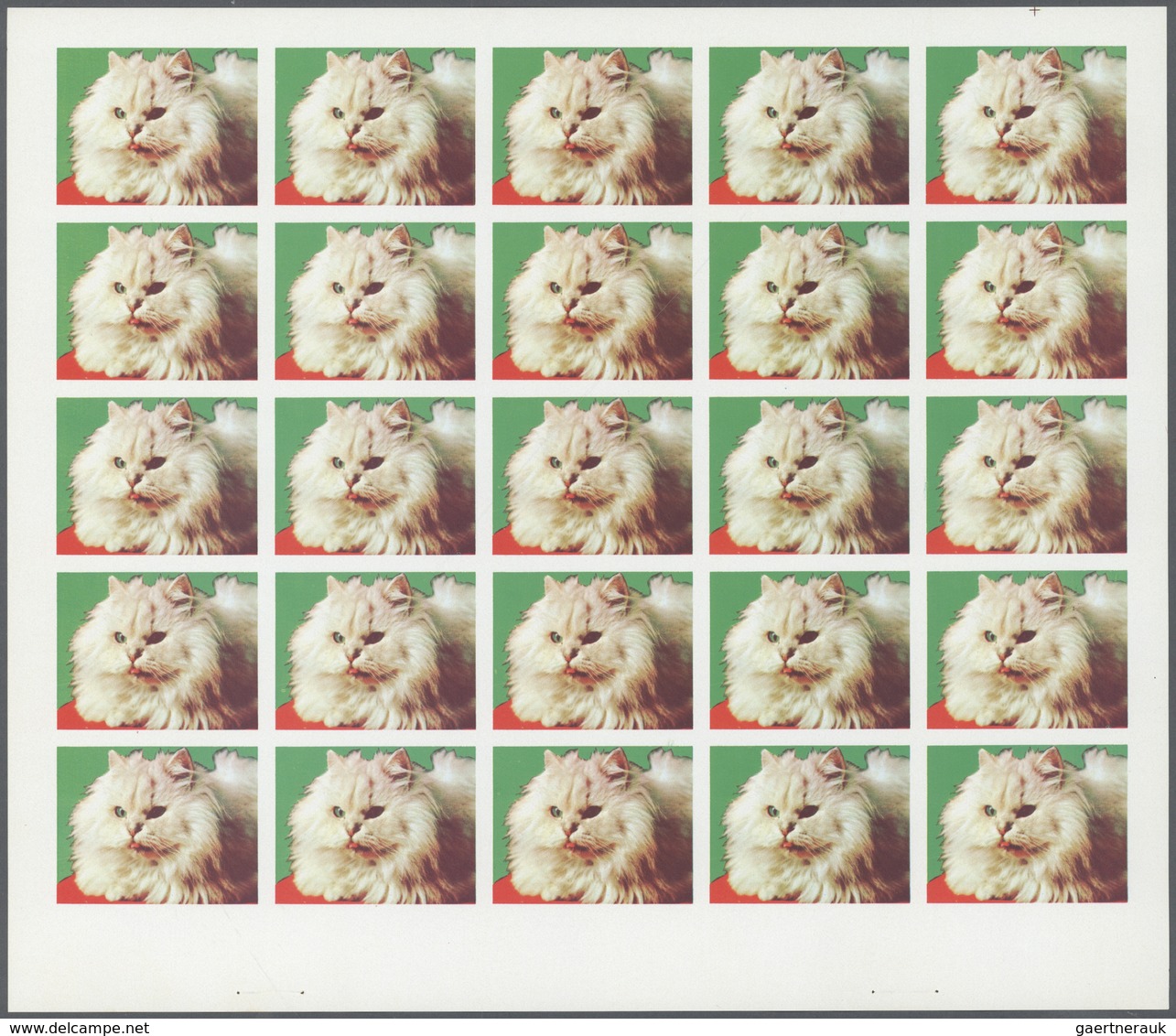 ** Thematik: Tiere-Katzen / Animals-cats: 1972. Sharjah. Progressive Proof (7 Phases) In Complete Sheet - Chats Domestiques